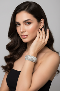 Silver Pave Diamond Bracelet