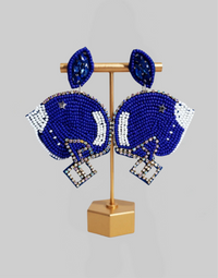 Blue Football Helmet Earrings
