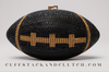 Black Crystal Football Clutch Purse