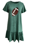 Green Sequin Football T-shirt Dress