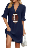 Navy Sequin Football Dress