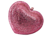 Pink Crystal Heart Clutch