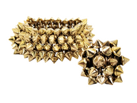 Gold Spike Ring and Bracelet