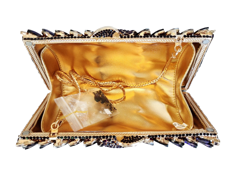 Deep Purple Crystal Clutch