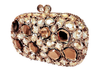 Brown Crystal Clutch