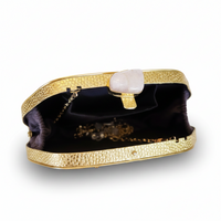 Gold Shell Clutch