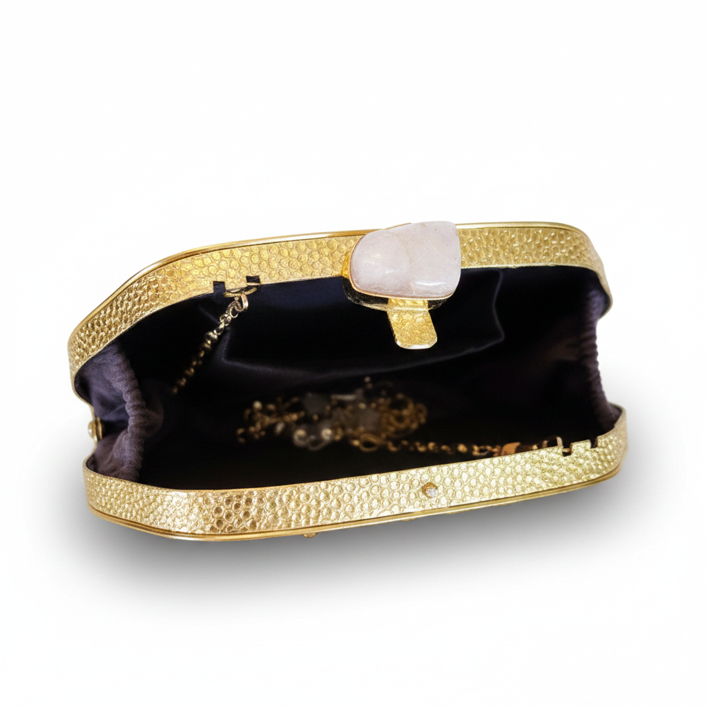 Gold Shell Clutch