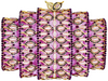 Purple and Pink Crystal Clutch Purse