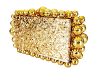Glitzy Gold Resin Clutch