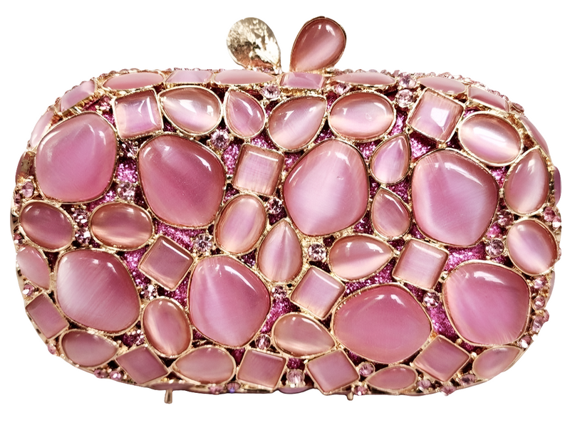 Pink Stone Clutch