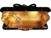 Black Crystal Bow Clutch