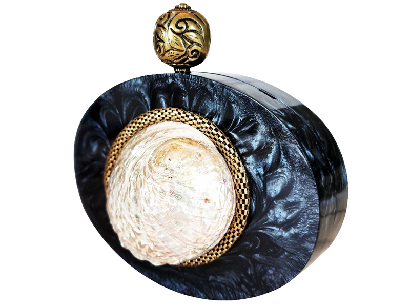 Black Mother of Pearl Clutch