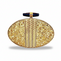 Gold Agate Slice Clutch