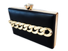 Black Gold Chained Clutch