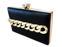 Black Gold Chained Clutch