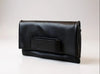 Black Leather Hand Strap Clutch