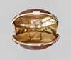 Brown Crystal Football Clutch Purse