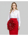 Red 3D Flower Pencil Skirt