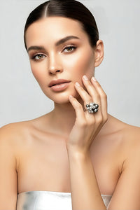Sterling Silver Cluster Ring