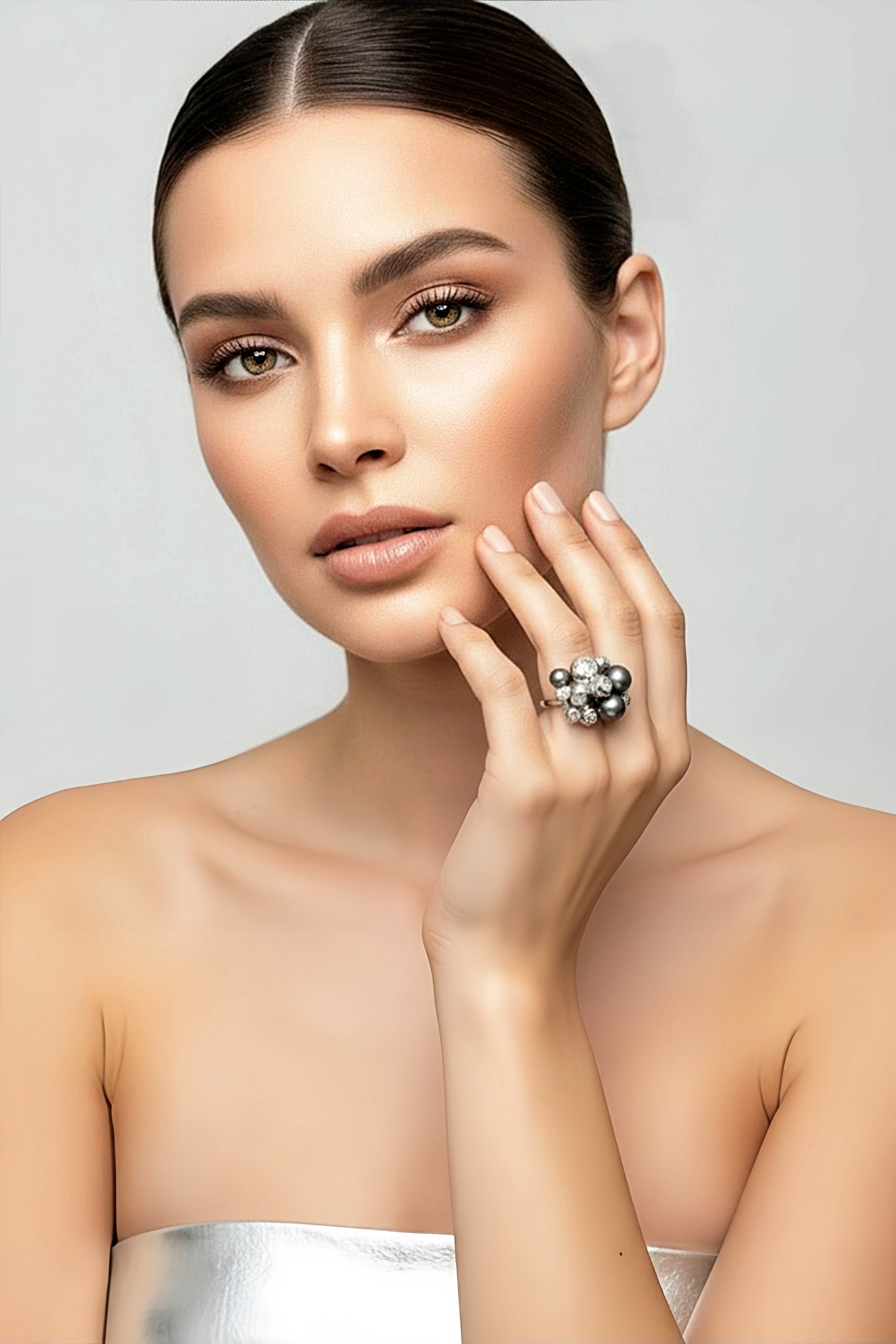 Sterling Silver Cluster Ring