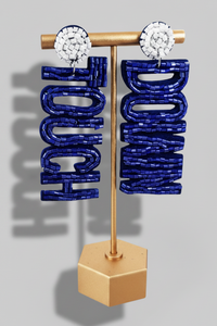 Blue Touchdown Earrings