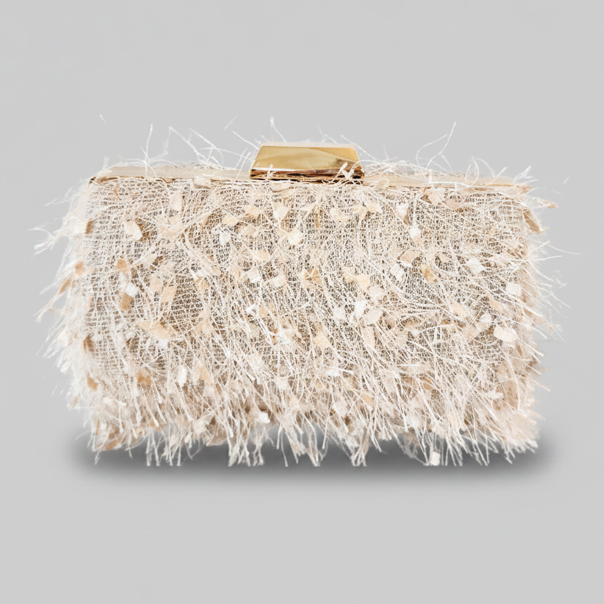Cream Tassel  Clutch