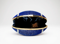 Dallas Cowboys Blue Crystal Football Clutch Purse