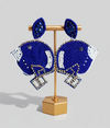 Blue Football Helmet Earrings