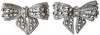 Silver Jeweled Bow Shoe Ornaments