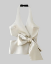 Ivory Bow Halter Top