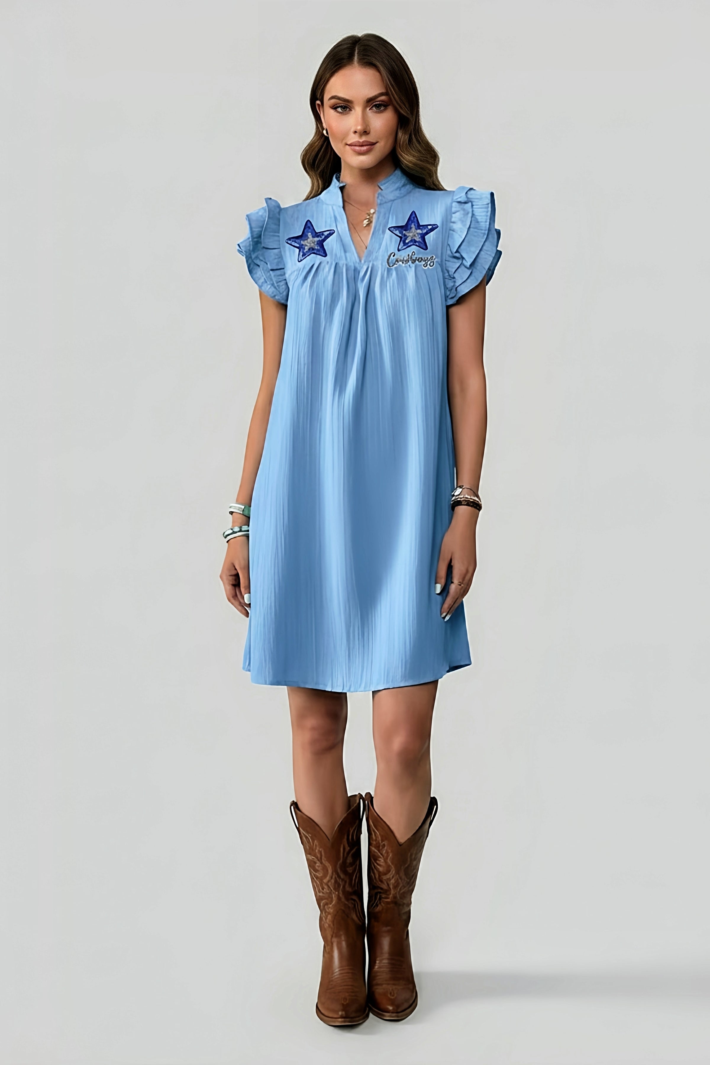 Light Blue Dallas Cowboys Football Dress