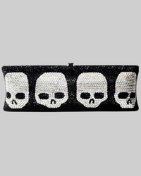 Black Skull Crystal Clutch