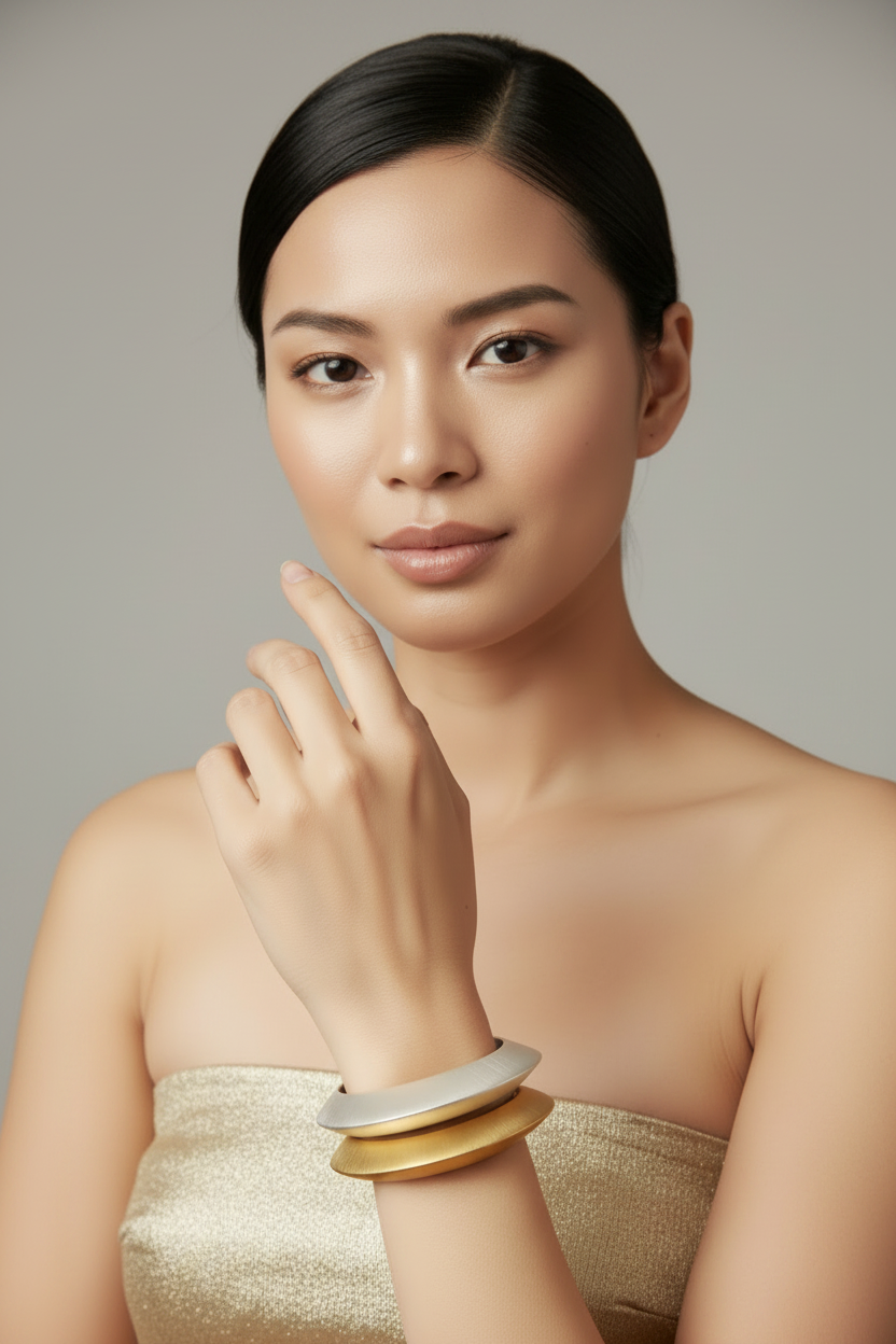 Silver and Gold Bangle
