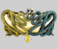 Snake Crystal Clutch and Sterling Silver Citrine Ring