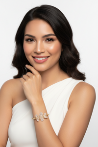 White Crystal Cuff Bracelet