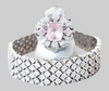 Sterling Silver Pink Ring and Diamond Bracelet