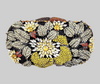 Yellow and Black Crystal Flower Clutch