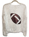 White Sequin Football Jacket