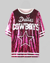 Dallas Cowboys Hot Pink Sequin Shirt