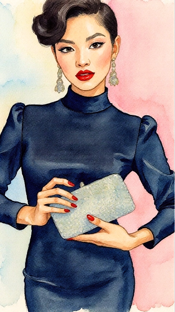 Silver Crystal Clutch