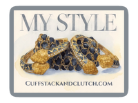 Black and Gold Snake Cuffs and Beaded Stretch Bracelet