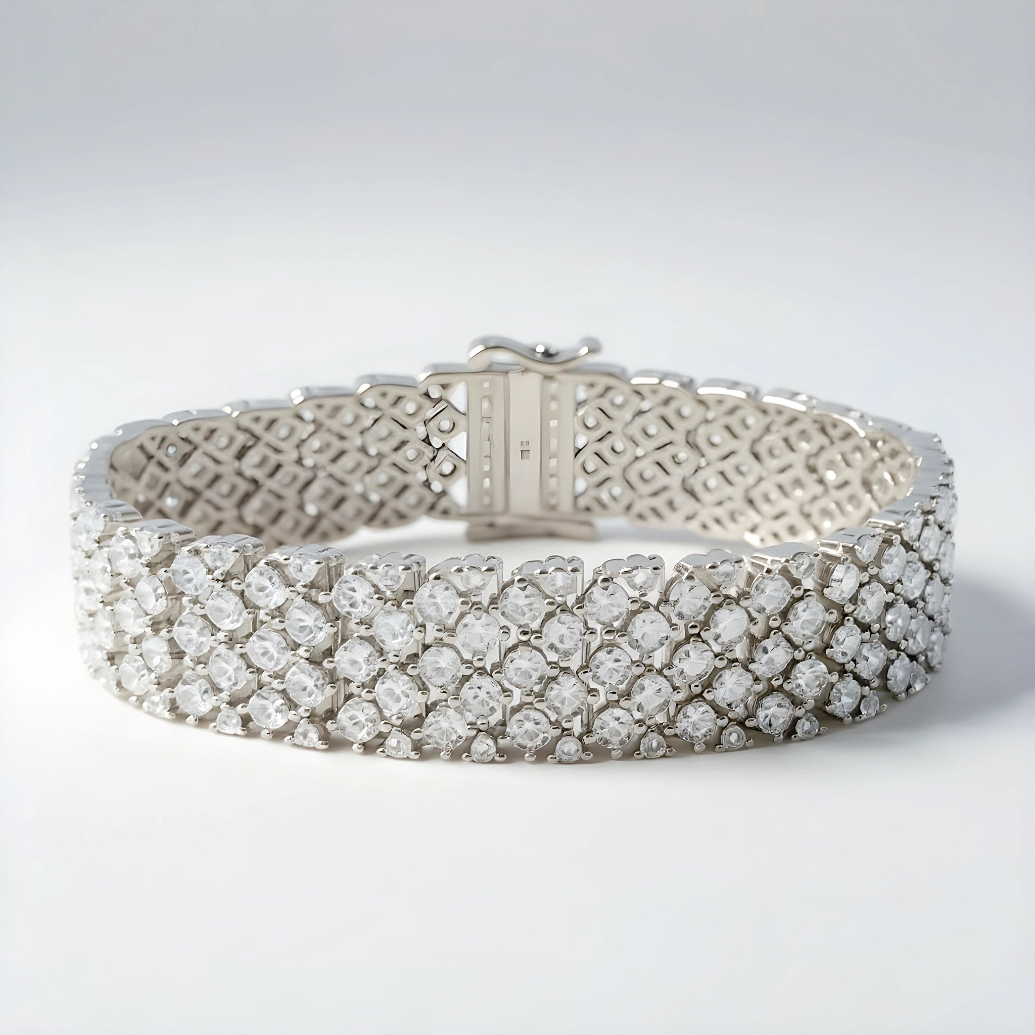 Sterling Silver Diamond Bracelet