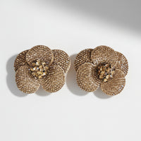 Bronze Jeweled Flower Shoe Ornaments