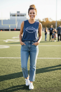 Navy Sleeveless Football T-shirt