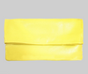 Yellow Leather Clutch