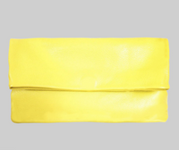 Yellow Leather Clutch