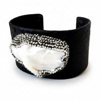 Black Pearl Cuff Bracelet