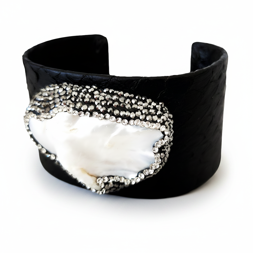Black Pearl Cuff Bracelet