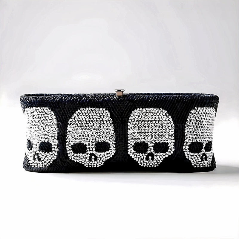 Crystal Skull Clutch Purse, Ring and Bracelet