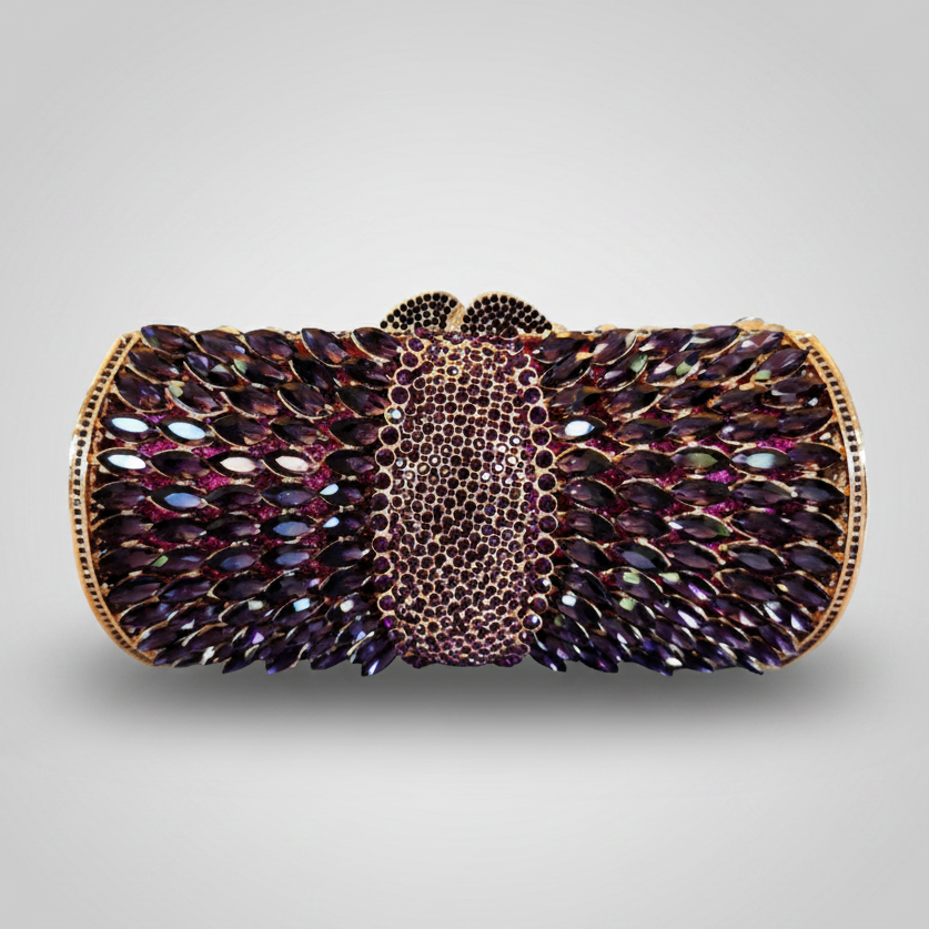 Deep Purple Crystal Clutch